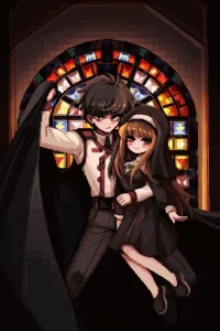 Cover of The Corrupted Hero and The Unyielding Saint trapped in a Ad**t Game